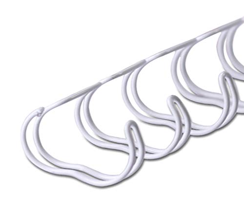 Drahtbinderücken für Bindungen 2:1 (23 Ringe), 12,7 mm, 100 Stück,WEIß, für ca. 100 Seiten - für Ringbindungen von Kopierladen Karnath GmbH