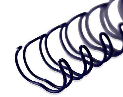 Drahtbinderücken für Bindungen 3:1 (34 Ringe), 12,7 mm, 100 Stück, BLAU, für ca. 100 Seiten - für Ringbindungen von Kopierladen Karnath GmbH