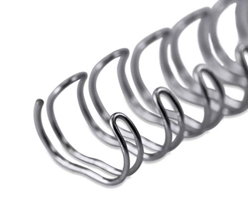 Drahtbinderücken für Bindungen 3:1 (34 Ringe), 12,7 mm, 100 Stück, SILBER, für ca. 100 Seiten - für Ringbindungen von Kopierladen Karnath GmbH