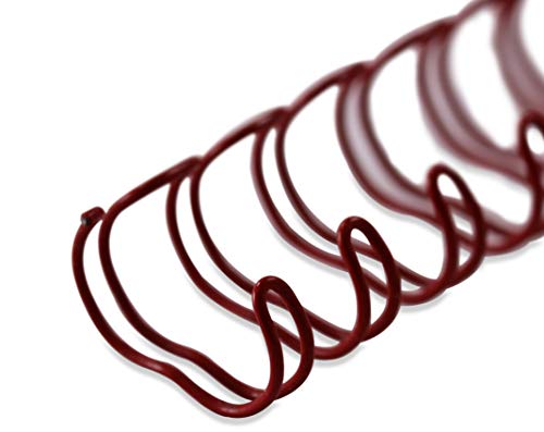 Drahtbinderücken für Bindungen 3:1 (34 Ringe), 9,5 mm, 100 Stück, ROT, für ca. 75 Seiten - für Ringbindungen von Kopierladen Karnath GmbH