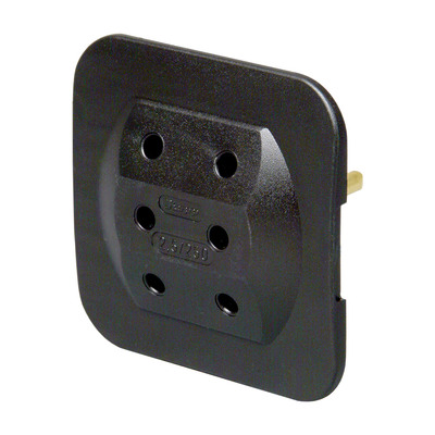 Kopp Steckdosenadapter Euro 3-fach, extra flach, schwarz Kopp Steckdosenadapter Euro 3-fach, extra flach, schwarz von Kopp Elektrotechnik
