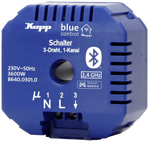 Blue-Control 1-Kanal Schaltaktor Schaltleistung (max.) 3600W Blau von Kopp