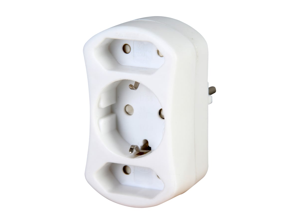 KOPP Euro- und Schutzkontakt-Adapterstecker 177602009, BS, weiß KOPP Euro- und Schutzkontakt-Adapterstecker 177602009, BS, weiß von Kopp