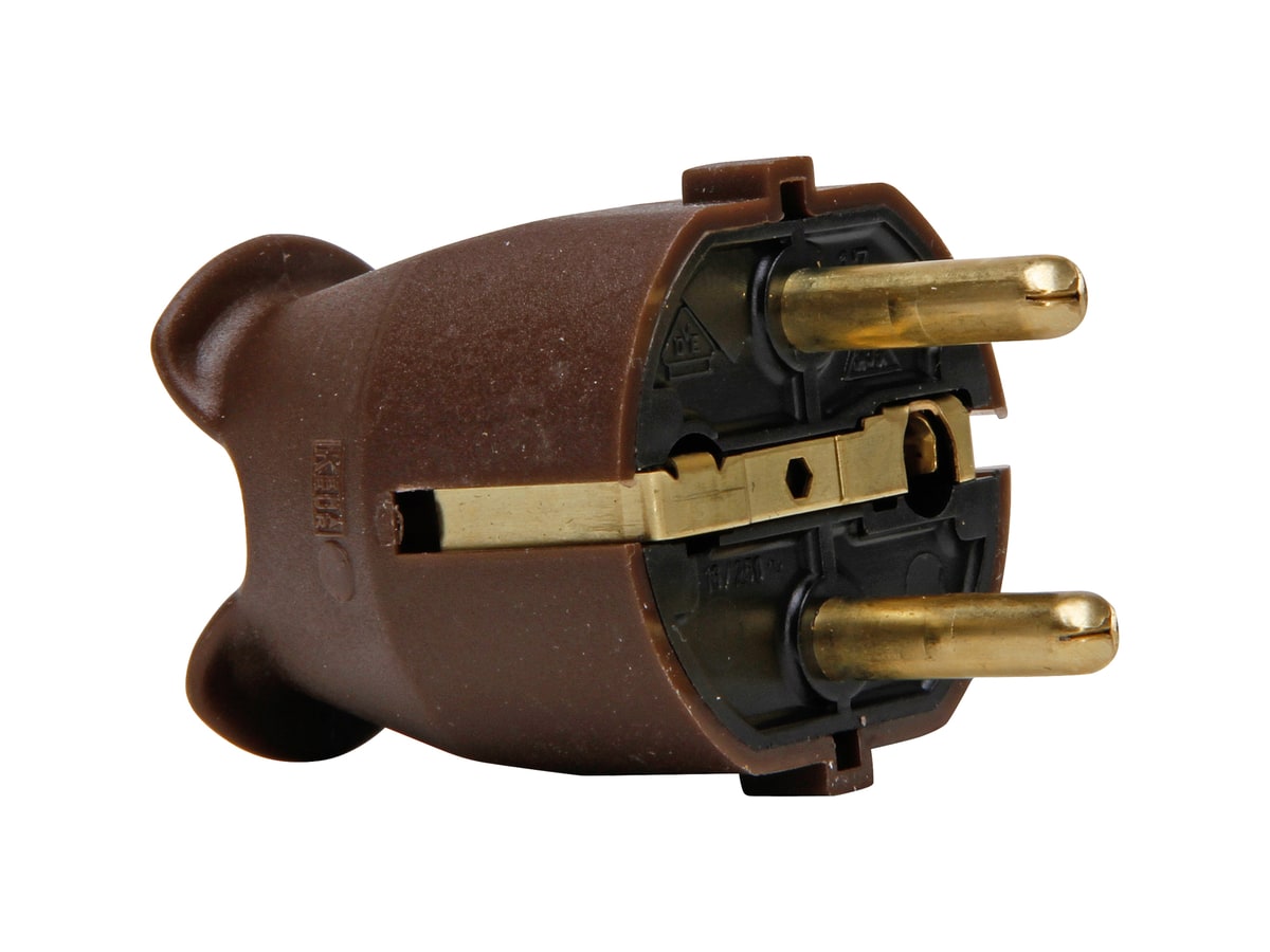 KOPP Schutzkontakt-Stecker 175706004, braun von Kopp