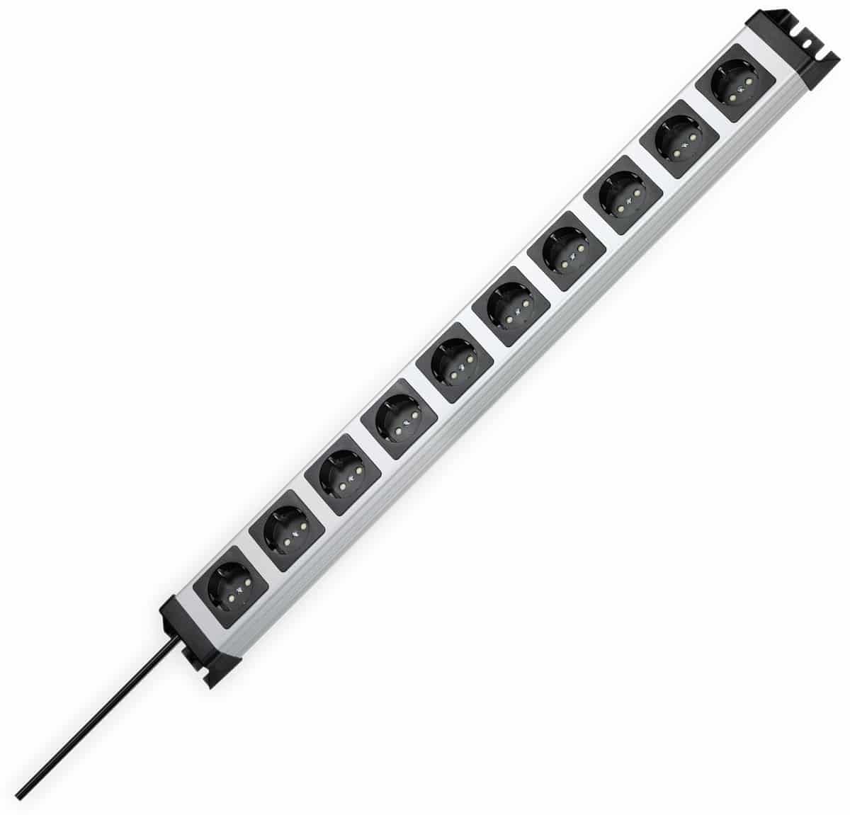 KOPP Steckdosenleiste POWERversal, 10-fach, silber/schwarz KOPP Steckdosenleiste POWERversal, 10-fach, silber/schwarz von Kopp
