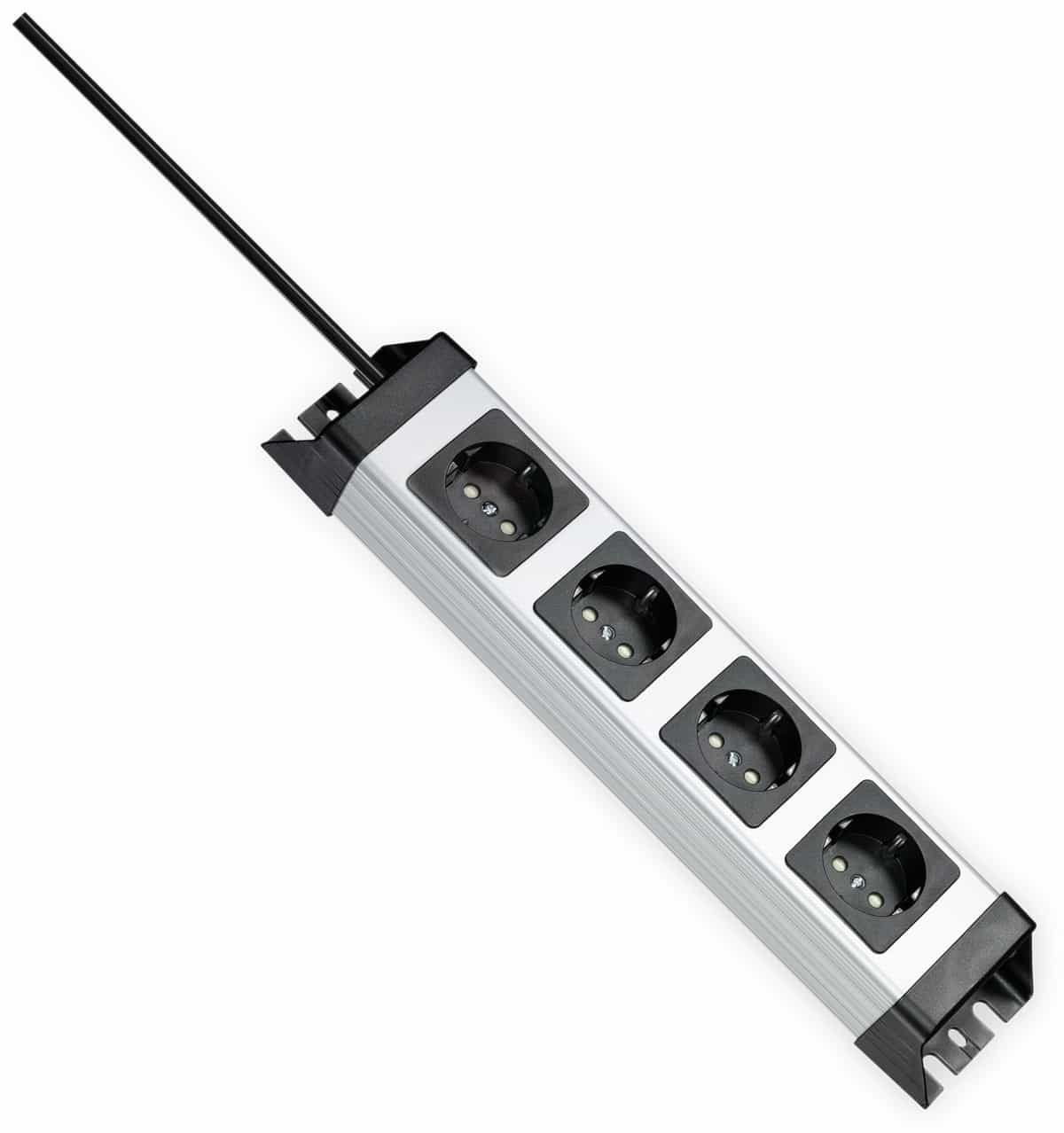 KOPP Steckdosenleiste POWERversal, 4-fach, silber/schwarz KOPP Steckdosenleiste POWERversal, 4-fach, silber/schwarz von Kopp