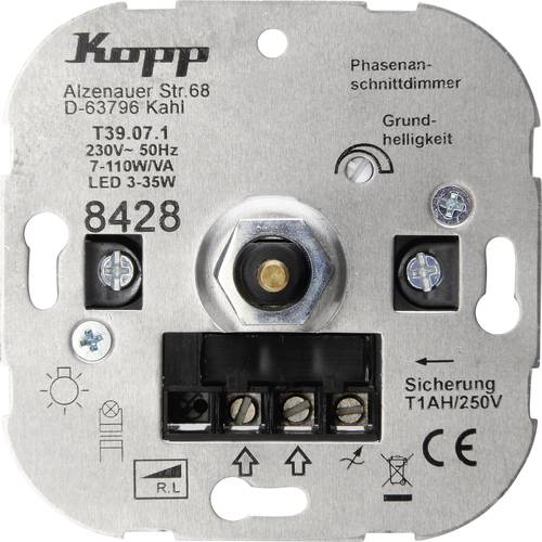 Kopp 1 Stück Einsatz Dimmer ATHENIS Aluminium 842800187 Kopp 1 Stück Einsatz Dimmer ATHENIS Aluminium 842800187 von Kopp