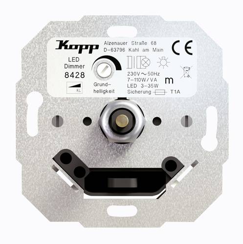 Kopp 1 Stück Einsatz Dimmer HK05, HK 07 Aluminium 842800008 von Kopp