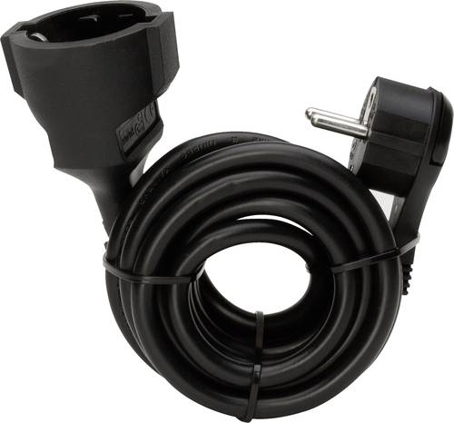 Kopp 143605083 Strom Verlängerungskabel Schwarz 3.00m H05VV-F 3G 1,5mm² von Kopp