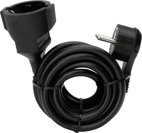 Kopp 143705086 Strom Verlängerungskabel Schwarz 5.00m H05VV-F 3G 1,5mm² von Kopp