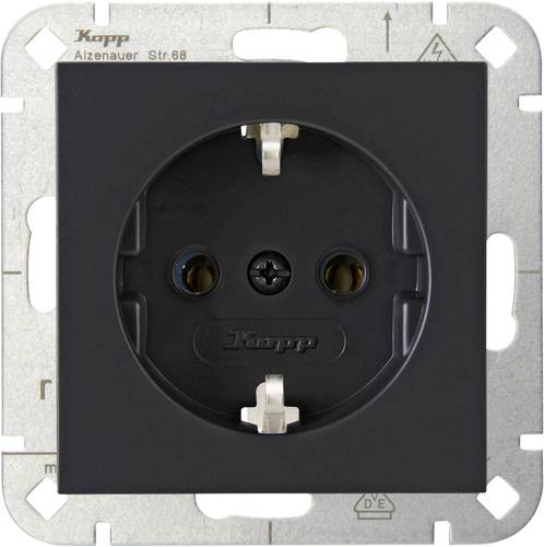 Kopp 1fach Einsatz Schutzkontakt-Steckdose HK 07 Anthrazit 949315006 von Kopp