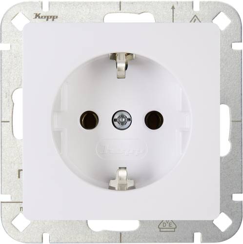 Kopp 1fach Einsatz Schutzkontakt-Steckdose HK05 Arktis-Weiß 923502002 von Kopp
