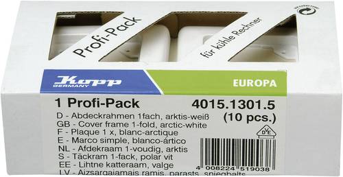 Kopp 1fach Rahmen Europa Arktis-Weiß, Matt 401513015 Kopp 1fach Rahmen Europa Arktis-Weiß, Matt 401513015 von Kopp