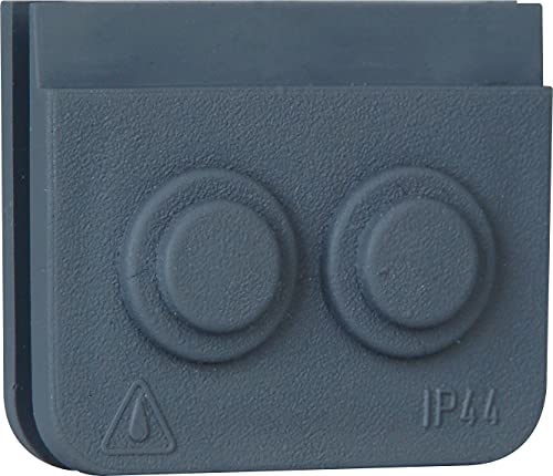 Kopp BLUE ELECTRIC - Kabeleinführung 2-fach, Farbe: grau, 10er Pack, 321628004 von Kopp