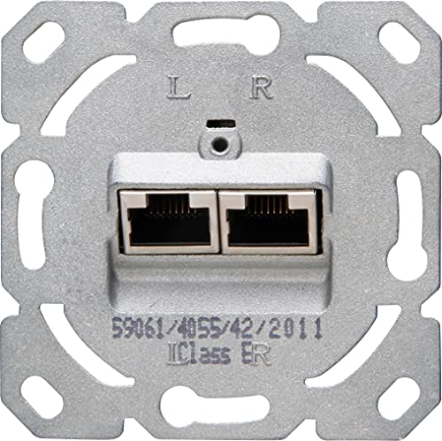Kopp Einsatz CAT6, 2x8, geschirmt, geeignet für Zuleitungsquerschnitt AWG 22 und 23, 10er Pack, 920100004 von Kopp