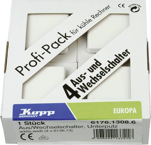 Kopp Einsatz Wechselschalter Europa Arktis-Weiß, Matt 617613086 Kopp Einsatz Wechselschalter Europa Arktis-Weiß, Matt 617613086 von Kopp
