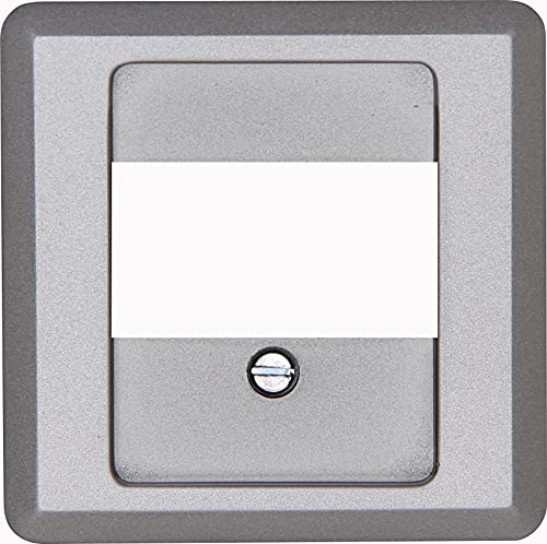 Kopp HK02 - TAE-Abdeckung für TAE-Telefon und USBAnschlussdose, für 1-3 Anschlüsse, Farbe: stahl, 5er Pack, 358120009 von Kopp