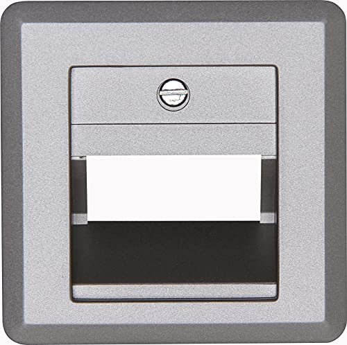 Kopp HK02 - UAE-Abdeckung, Schrägauslass, 1-2Anschlüsse,Farbe: stahl, 5er Pack, 349520005 von Kopp