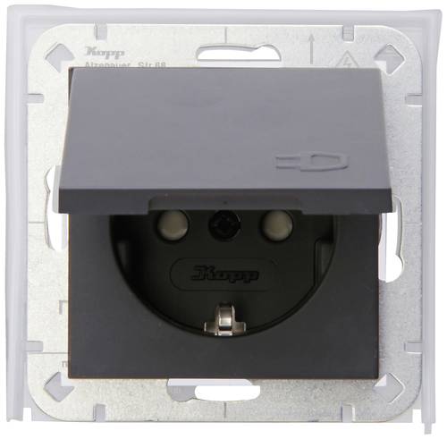 Kopp Schutzkontakt-Steckdose Anthrazit 954015008 von Kopp