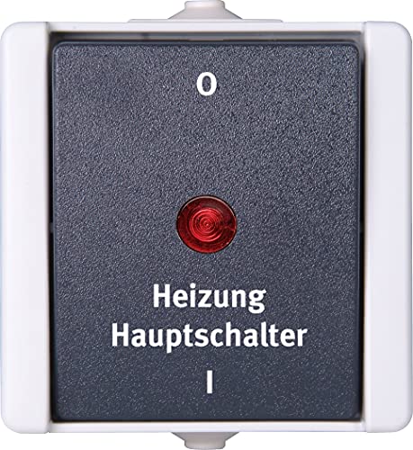 Kopp proAQA - Heizungshauptschalter, Farbe: grau, 5er Pack, 541356004 von Kopp