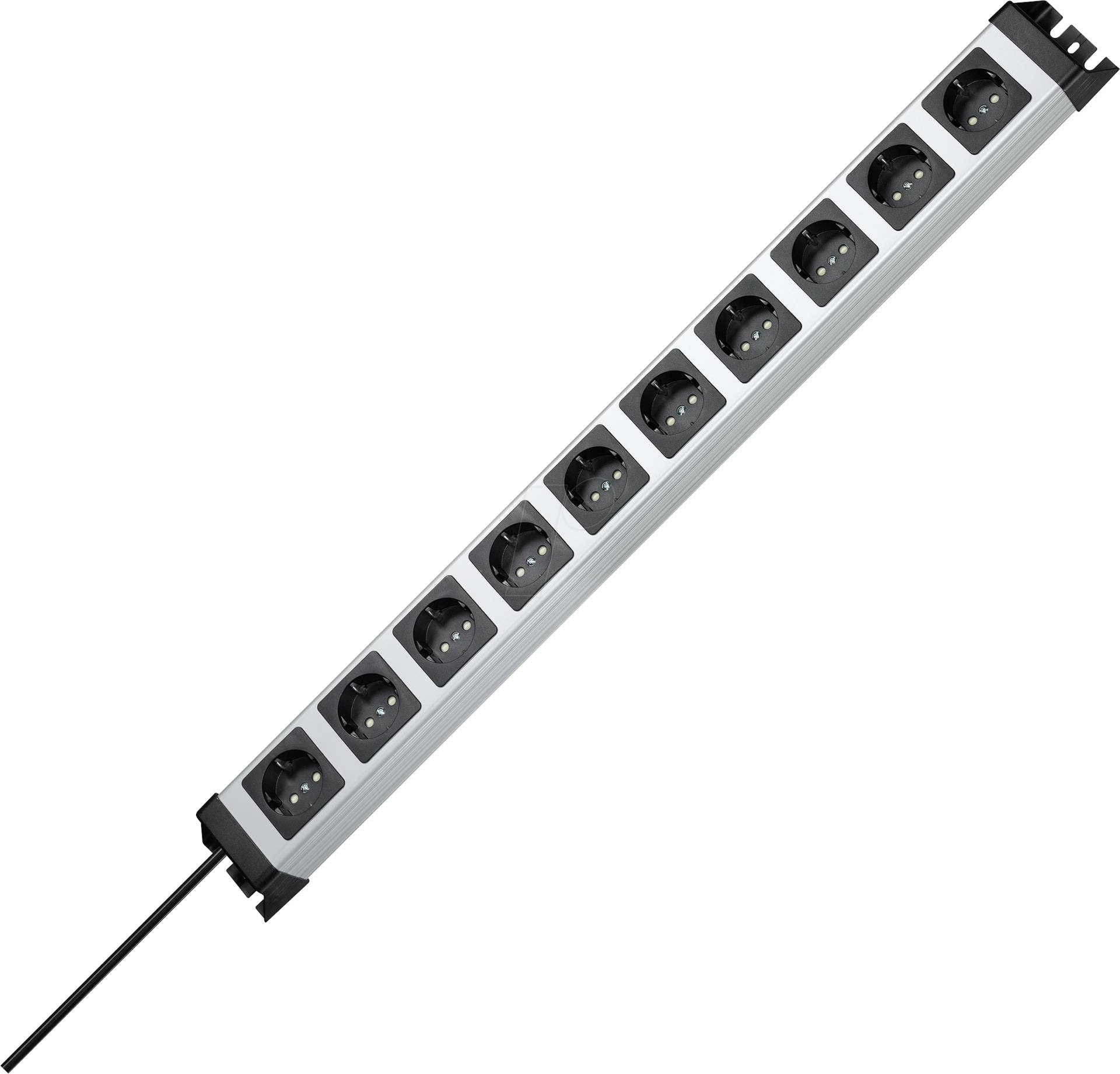 PVERSAL 10 - Steckdosenleiste POWERversal, 10-fach, 1,4 m, silber/schwarz von Kopp