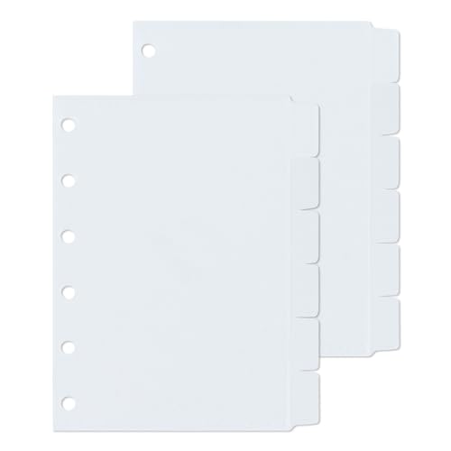 Koqye 2 Sets A7 Cash Envelope with Tabs, Binder Dividers with Pockets, 6-Hole Pouched Index Dividers with Tabs for Personal A7 Budgeting Binder Organizer (Clear) von Koqye