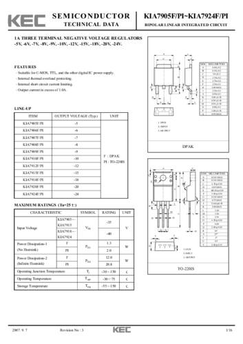 Korea Electronics Spannungsregler - Linear, Typ79 KIA7924PI Negativ Fest -24V 1A TO-220IS von Korea Electronics