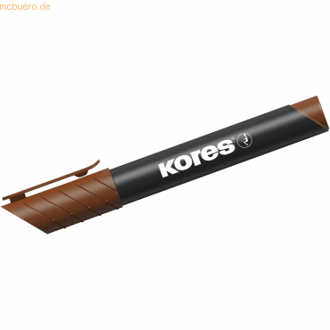 12 x Kores Permanentmarker XP2 3-5mm Keilspitze braun von Kores