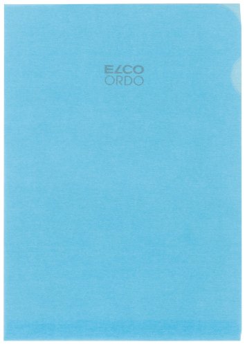 Elco 29490.34 Ordo transparent Karton mit 100 Dokumentenhüllen aus transparentem Papier, 220x310, 80g, blau, Fenster: nein von Kores