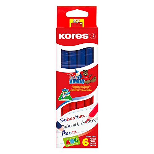 Kores 94851 - Twin Jumbo: Doppelseitige Rot und Blaue Silbenstifte für Kinder Kores 94851 - Twin Jumbo: Doppelseitige Rot und Blaue Silbenstifte für Kinder von Kores