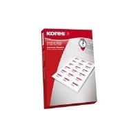 Kores CD-Etiketten, Durchmesser: 117, weiß für Inkjet-/Laserdrucker + Kopierer (LCD2) von Kores