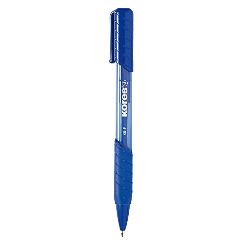 Kores Druckkugelschreiber K-Pen K6, F, 12 Stück, blau von Kores