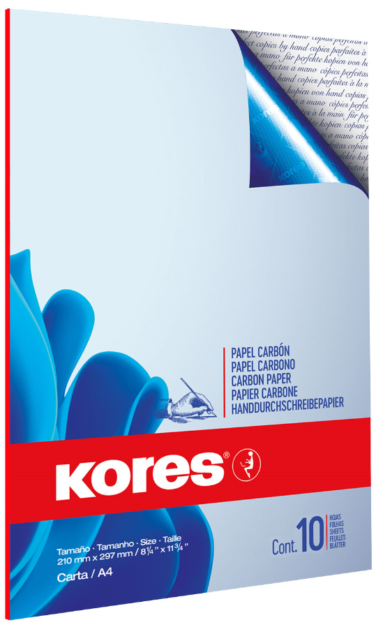 Kores Durchschreibepapier, DIN A4, blau, 10 Blatt von Kores