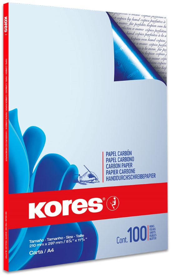 Kores Durchschreibepapier, DIN A4, blau, 100 Blatt von Kores