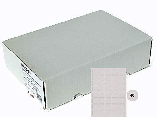 Kores E3036.500 Universal-Etiketten, 30 x 36 mm Großpackung mit 500 Blatt, weiß, 20.000 Etiketten für InkJet, Laser + Kopierer von Kores