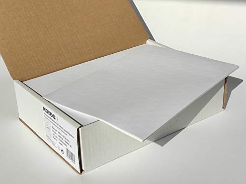 Kores E4521.500 Universal-Etiketten, 45.7 x 21.2 mm Großpackung mit 500 Blatt, weiß, 24.000 Etiketten für InkJet, Laser + Kopierer von Kores
