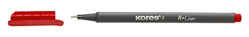 Kores FL28103 Fineliner, 0.4 mm, rot von Kores