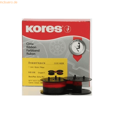Kores Farbband Gr. 51 Seide schwarz/rot Kores Farbband Gr. 51 Seide schwarz/rot von Kores