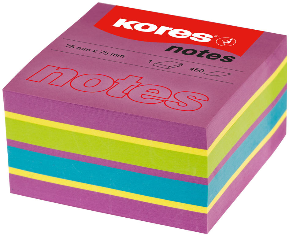 Kores Haftnotizen Würfel , Spring, , 75 x 75 mm, 4-farbig Kores Haftnotizen Würfel , Spring, , 75 x 75 mm, 4-farbig von Kores