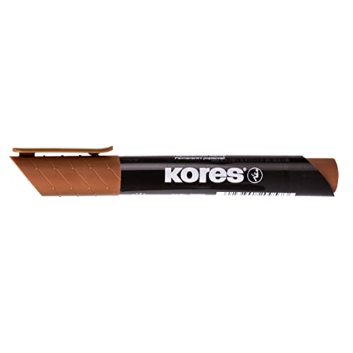 Kores K-Marker Permanentmarker XP2, Keilspitze, braun (12 Stück) von Kores
