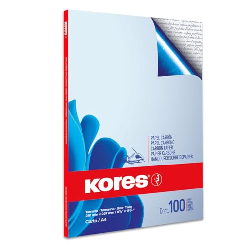 Kores KD78478 Durchschreibpapier, DIN A4, blau, 100 Blatt von Kores