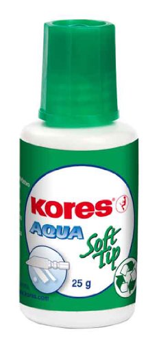 Kores KF69461 Korrekturfluid Aqua - Soft Tip, 25 g, weiß von Kores