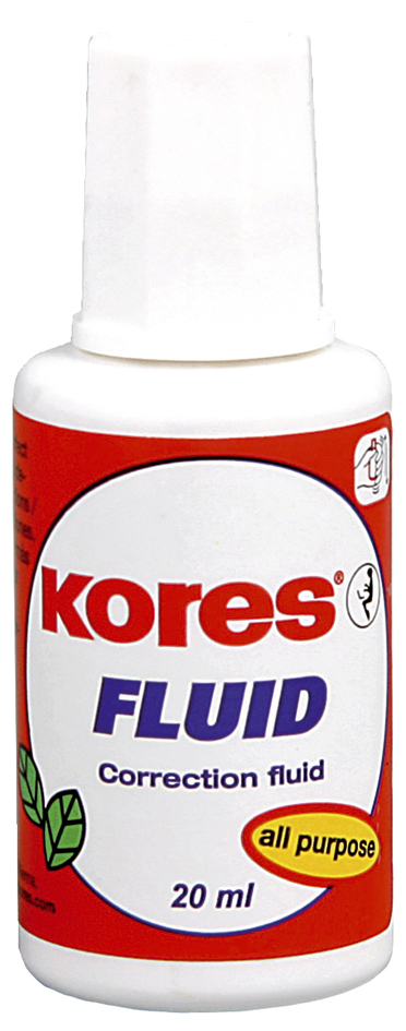 Kores Korrekturflüssigkeit , Fluid, , weiß, Inhalt: 20 ml von Kores