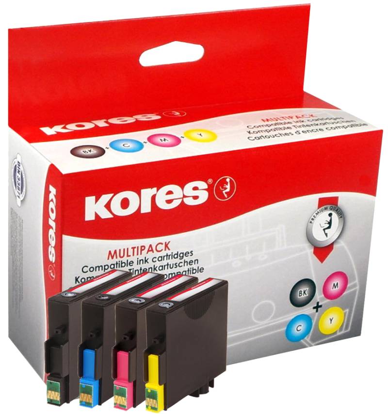 Kores Multi-Pack Tinte G1607KIT ersetzt EPSON T0711-T0714 von Kores