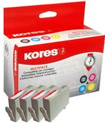 Kores Multi-Pack Tinte G1747KIT ersetzt hp 953XL je 1 x schwarz 53 ml cyan magenta - Schwarz - Cyan (G1747KIT) von Kores