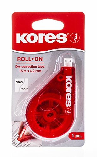 Kores - Roll On: Korrekturroller Maus zur Trockenkorrektur in ergonomischer Form, Einzelpackung, 15m x 4,2 mm von Kores