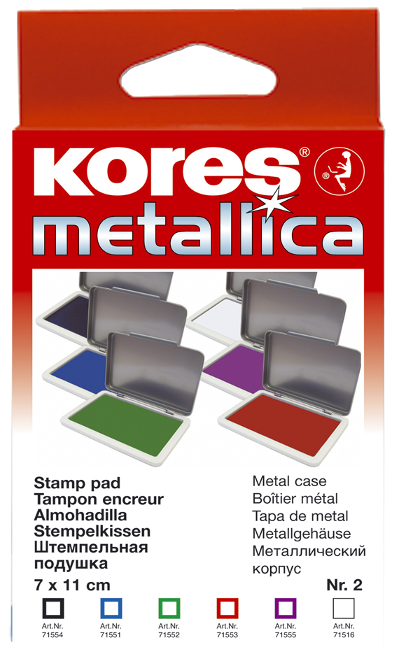 Kores Stempelkissen METALLICA, (B)110 x (T)70 mm, grün von Kores