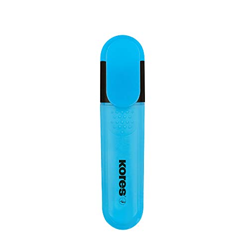 Kores Textmarker Bright Liner, Keilspitze, 10-er Box, blau von Kores