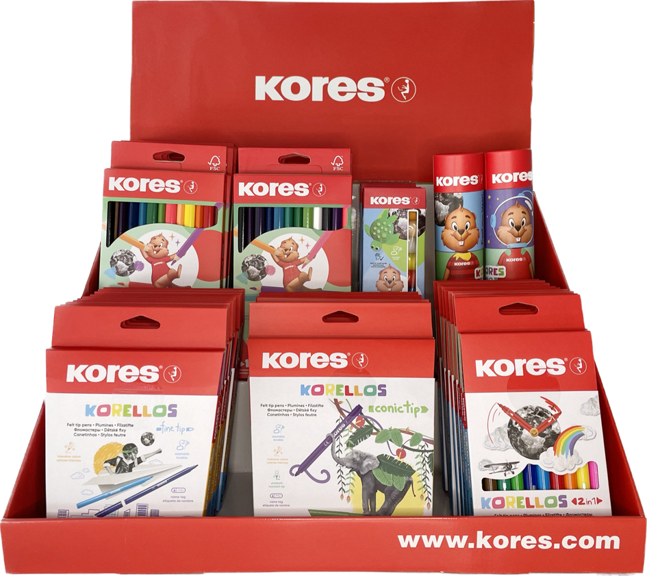Kores Thekendisplay Collage-Serie II, Karton-Display Kores Thekendisplay Collage-Serie II, Karton-Display von Kores