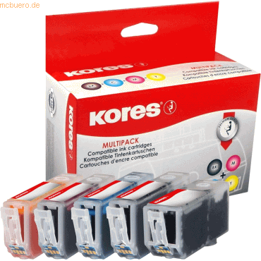 Kores Tintenpatronen-Kit kompatibel mit Canon PGI-525, CLI-526 schwarz Kores Tintenpatronen-Kit kompatibel mit Canon PGI-525, CLI-526 schwarz von Kores
